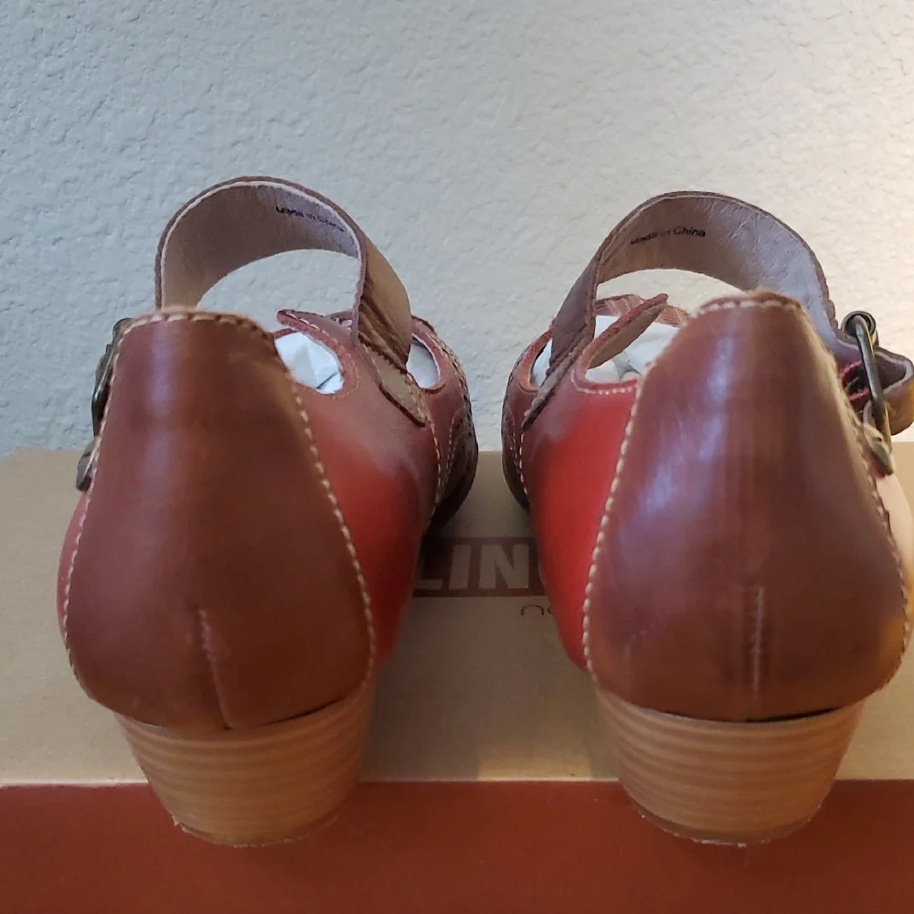 🦋NIB Pikolinos Red Leather Mary Jane Shoes - Picture 3 of 16